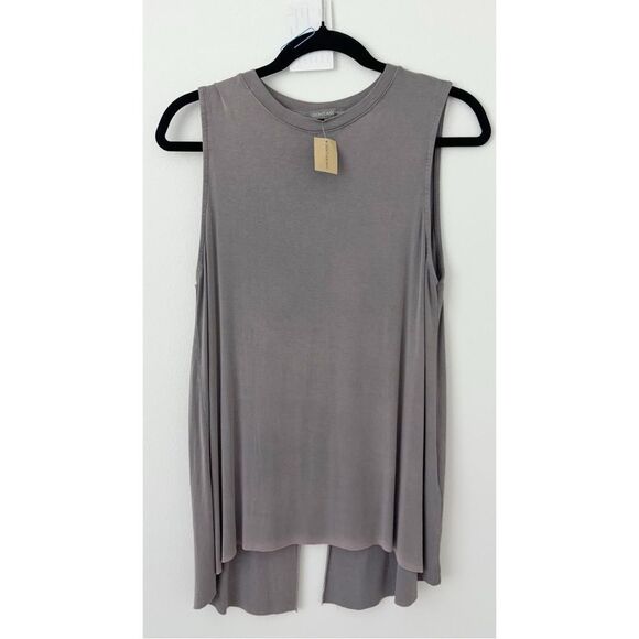 NWT Don't Ask Why Open Back Plum Shirt One Size - Picture 5 of 8